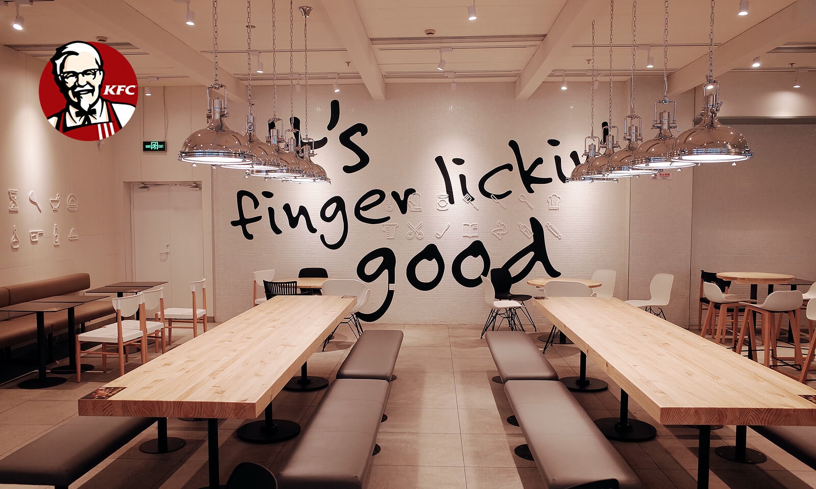 經常去肯德基，卻沒有發現墻上的小巧思|壁畫插畫設計