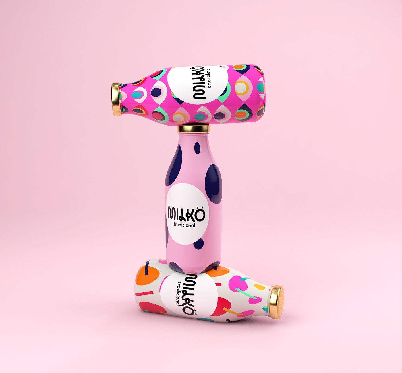 彩色的牛奶包裝，真的驚艷到我了！！！