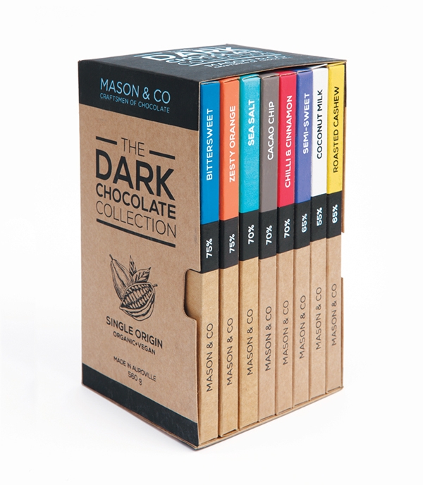 你最愛的甜食，手工黑巧克力的品牌包裝設計