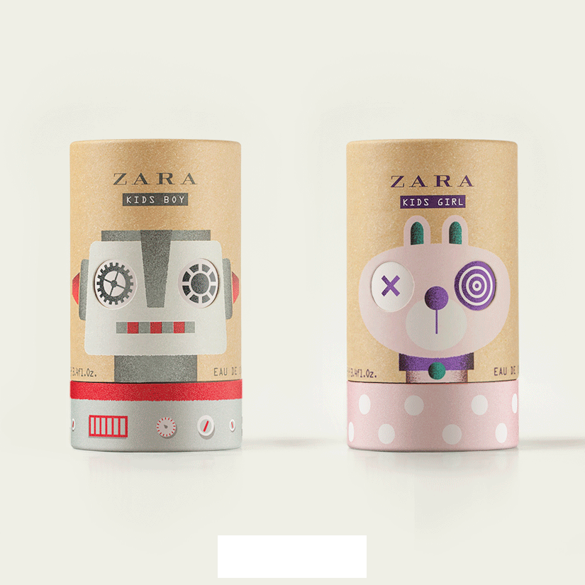 ZARA KIDS，用于嬰兒的香水包裝設(shè)計