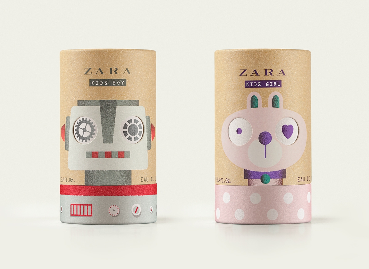 ZARA KIDS，用于嬰兒的香水包裝設(shè)計